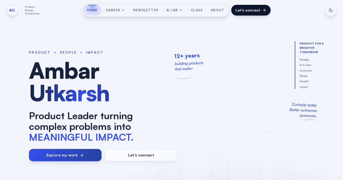 AU. Product Design Studio — 官网预览图